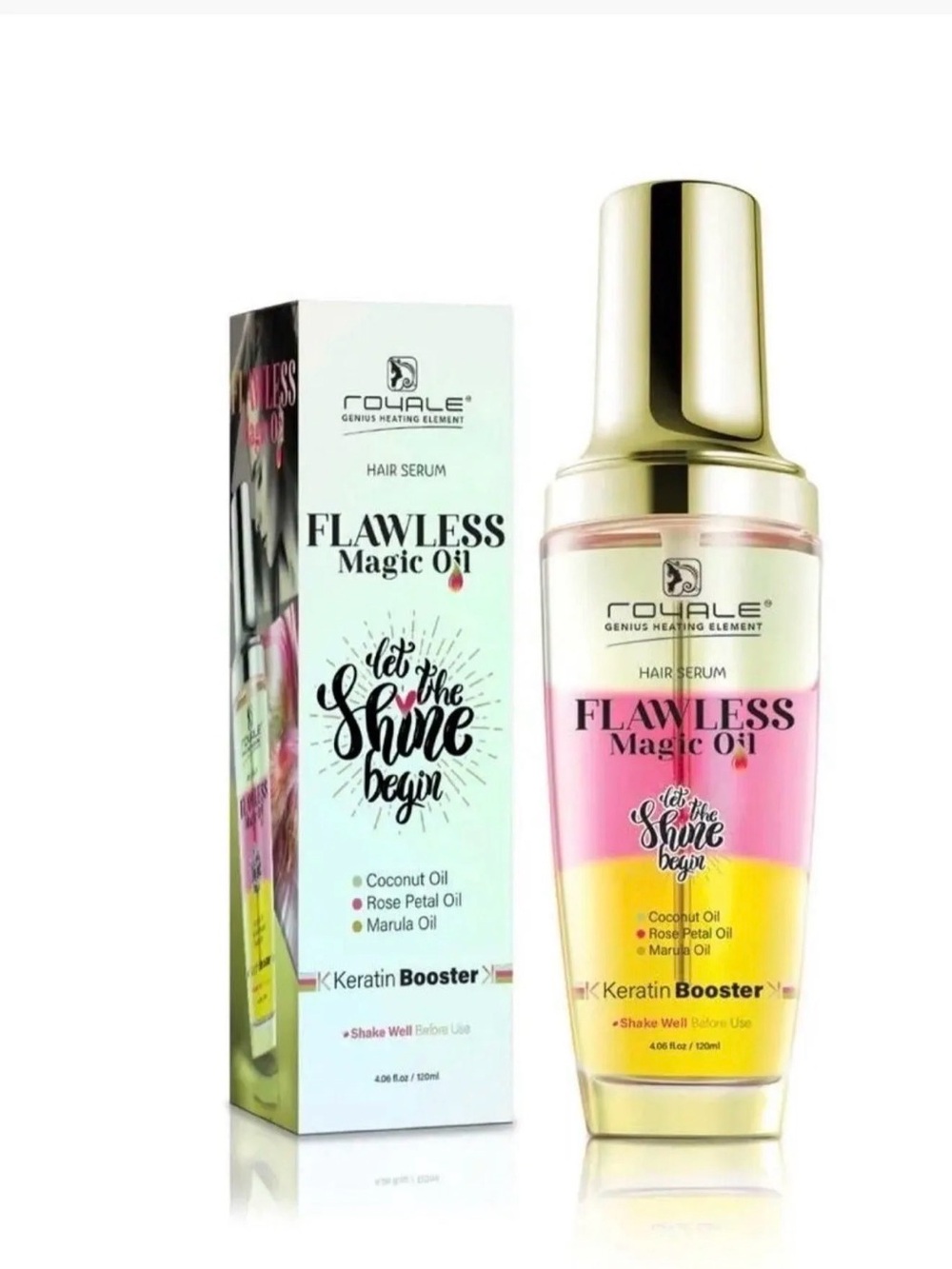 Royale Flawless Magic Oil Hair Serum — Pink & Yellow
